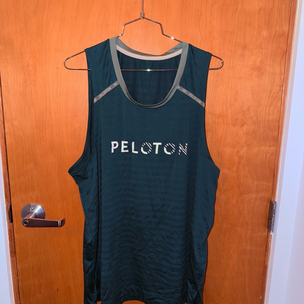 Mens L Rhône x Peloton Dark Teal Athletic Tank